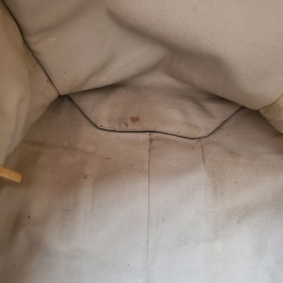 TORY BURCH WOOL LARGE TOTE.ELLA BROWN WITH GOLD ACCENTS. - Picture 5 of 15